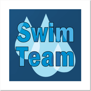 Swim Team Water Drops Posters and Art